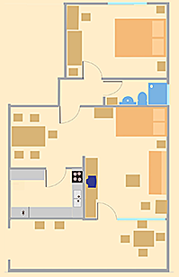 načrt apartmaja 6